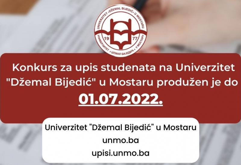 Upis studenata na Univerzitetu Džemal Bijedić